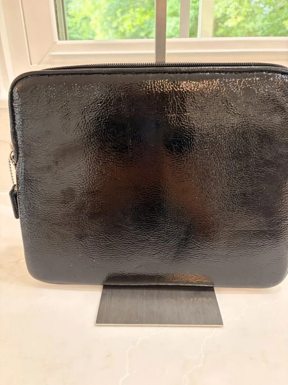 Coach Black Patent Leather IPad/Tablet Sleeve
